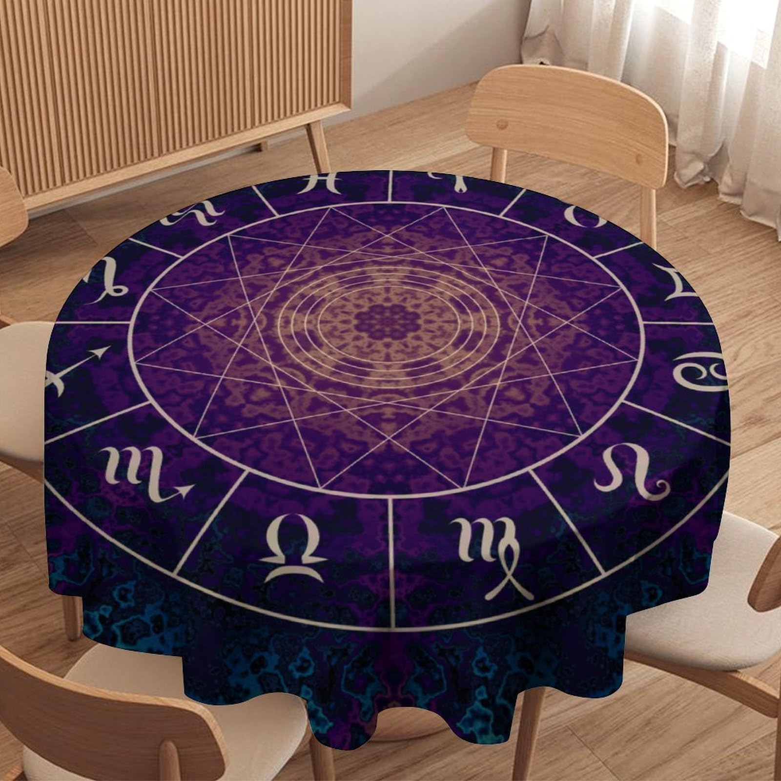 ShiTingYu Divination Altar Table Cloth 36x36 Round Purple