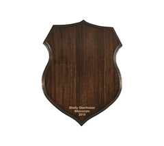 Shield Antler Taxidermy Plaque solid hardwood with back hanger