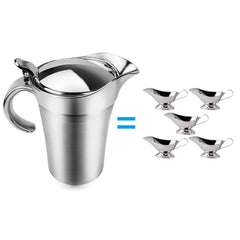 304 stainless steel body double wall insulation gravy pot