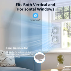 shinic thermostat controlled window fan with LED temperature display