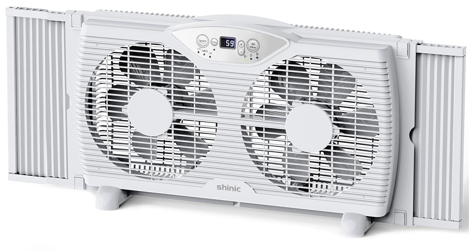 shinic Twin Window Fan 9-Inch blades for window mounting