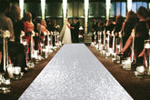 ShinyBeauty 4x10 silver sequin aisle runner for weddings