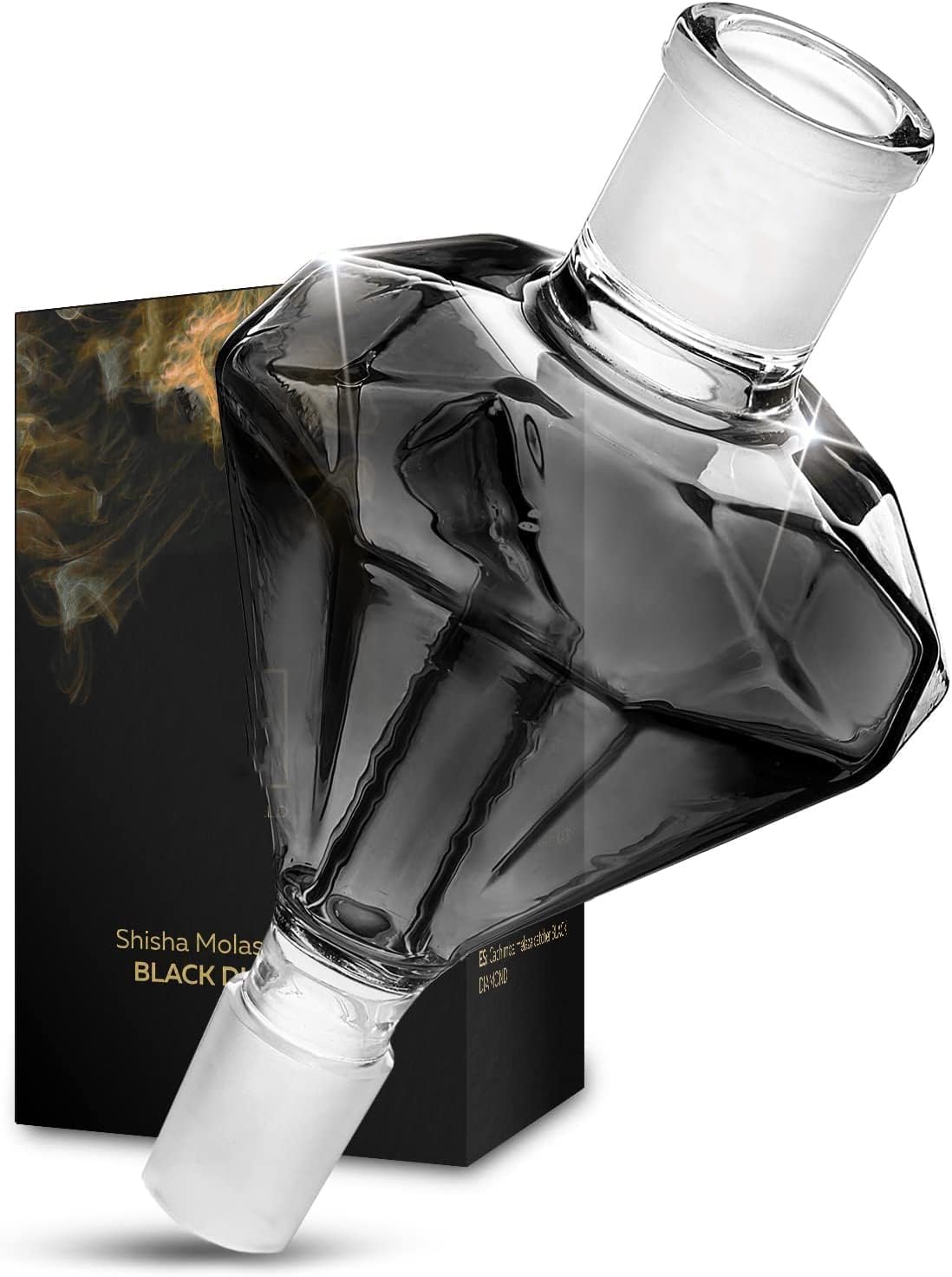 Shisha Molasses Catcher Black Diamond model in borosilicate glass