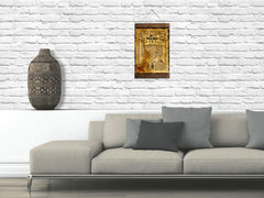 wood framed canvas print Shiviti Jewish talisman decor