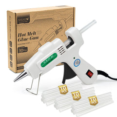 SHJADE hot glue gun with 30 sticks white kit
