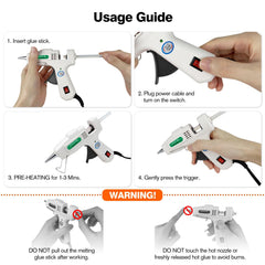 Close up SHJADE hot glue gun 7mm glue sticks