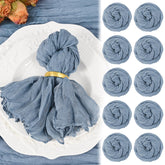 Showgeous dusty blue cheesecloth napkins 20x20 set of 10