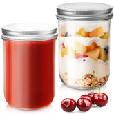 Showvigor 2 Pack 16oz wide mouth glass jars for canning