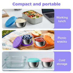 Portable 6-pack salad dressing cups for lunches
