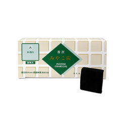 SHOYEIDO Charcoal 24 Pcs box containing 24 charcoal pieces for incense use