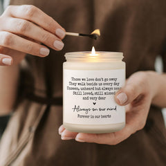 Shqiueos lavender scented candle for loss of loved one indoors