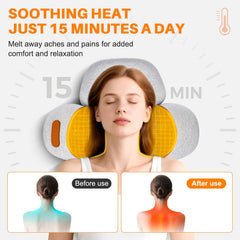 Heat mode demonstration on Shrandi neck massager pillow