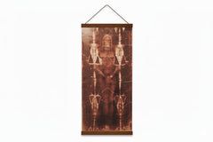 Shroud of Turin canvas print with wood frame for wall display