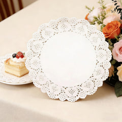 white lace paper doilies 10.5 inch for cakes
