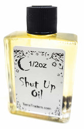 Shut Up Oil Hoodoo half-ounce bottle packaging