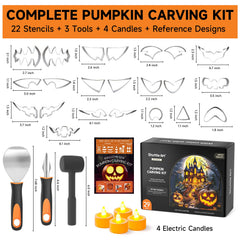 Fifteen electronic candles for Shuttle Art pumpkin carving