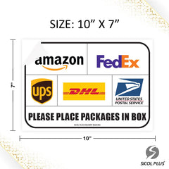 Sicol Plus PVC vinyl delivery sign 10x7 inches