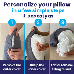 Curved cervical contour pillow for side and back sleepers