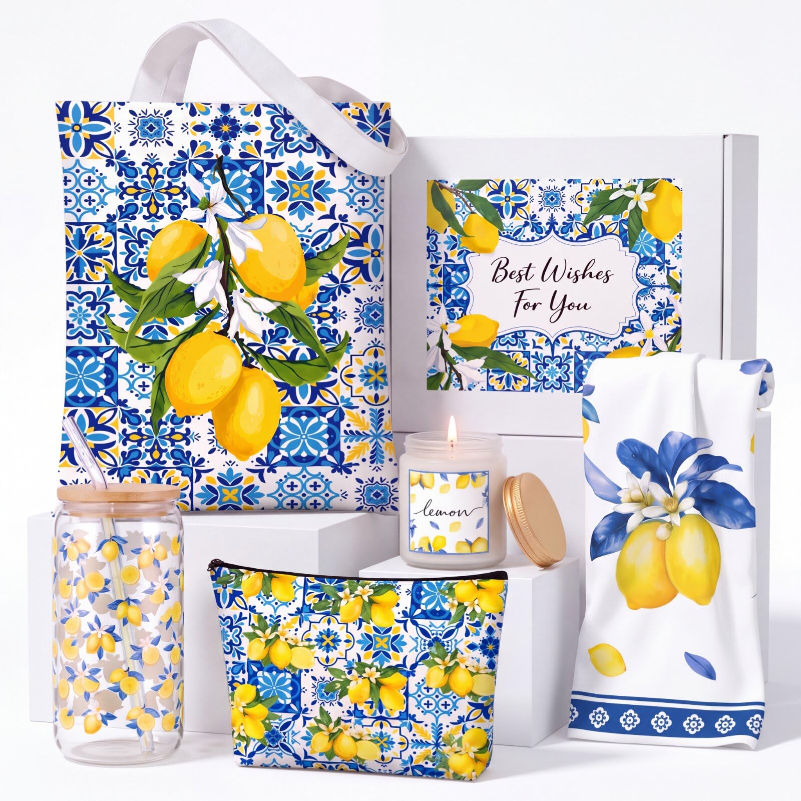 Sieral lemon tote bag canvas 13 x 15 inches