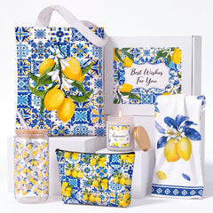 Sieral lemon tote bag canvas 13 x 15 inches