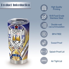 Sigma Gamma Rho Sorority Tumbler 20oz with Lid side view