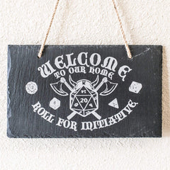 Indoor slate sign decor suitable for weddings or housewarmings