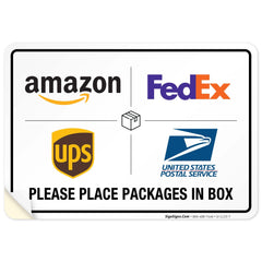 Sigo Signs package delivery sign 10x7 inch vinyl decal