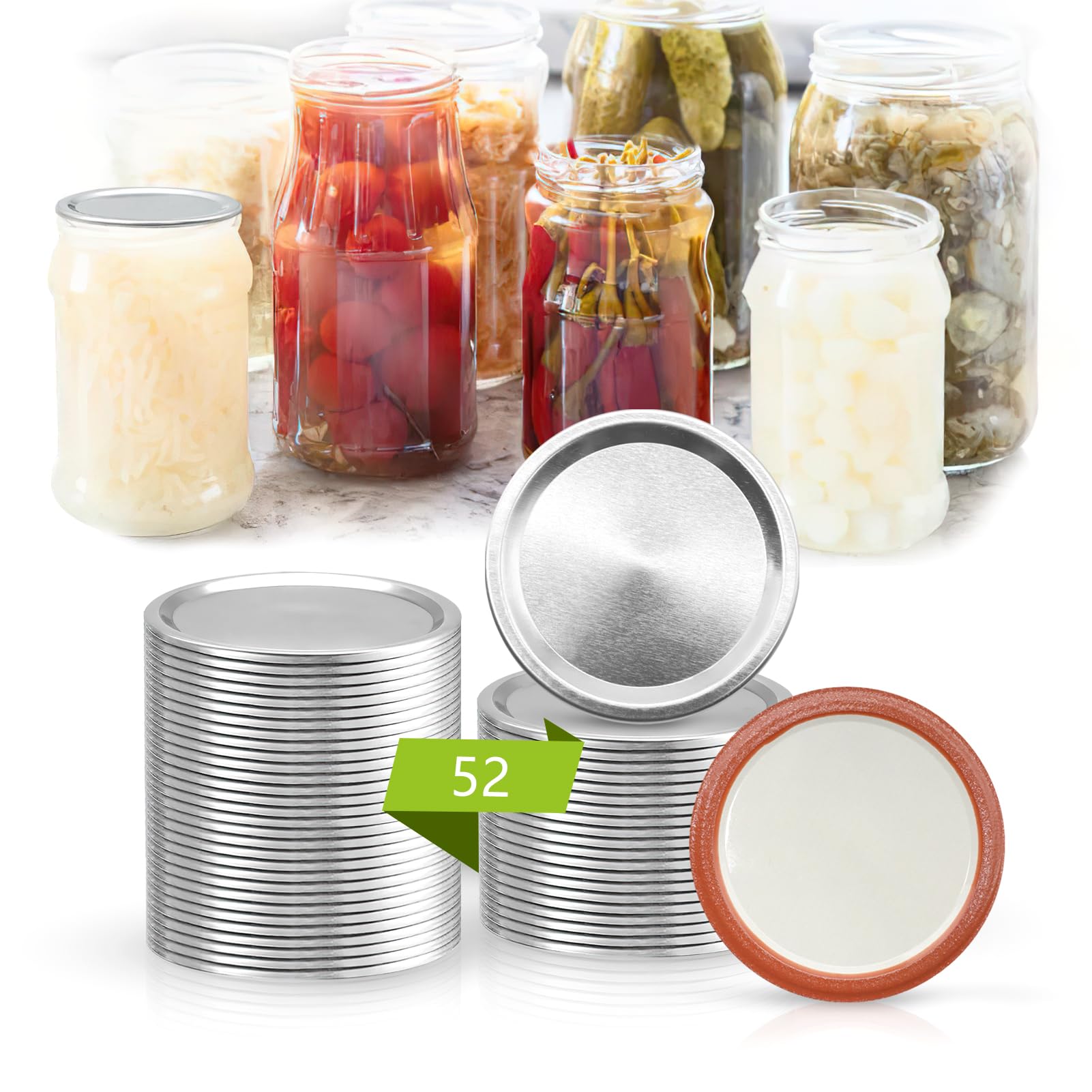 SIJDIEE 200pcs 86mm wide mouth jar lids