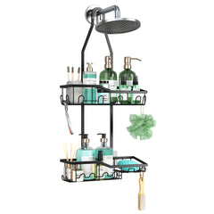 SILUB Shower Caddy Hanging two-tier basket over shower head