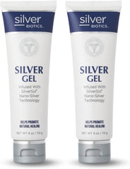 Silver Biotics First Aid Healing & Soothing Gel packaging with 2 units