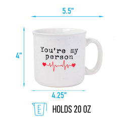 20 Ounces ceramic camper mug suitable for hot or cold beverages