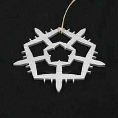 4 by 4 inch lightweight ornament Made in USA
