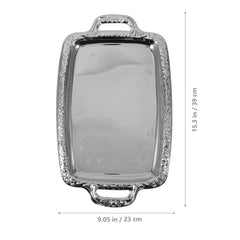 Silver tray designed for whiskey service and table use