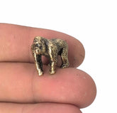 Brass silverback gorilla figurine decorative piece