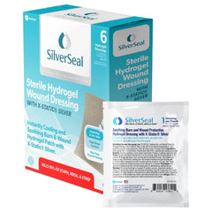 SilverSeal Burn & Wound Dressing hydrogel with X-Static silver, 2x3 inch