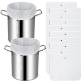 simarro 10 pack brew bags extra large 26x22 inch white polyester drawstring