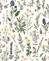 Simfu botanical drawer liner with neutral watercolor design 17.3x117 inches