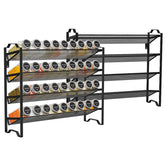 Simple Trending 2 Pack 4 Tier Spice Rack Organizer on countertop