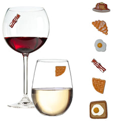 Simply Charmed magnetic wine glass charms brunch theme