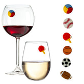Simply Charmed volleyball magnetic wine glass charm