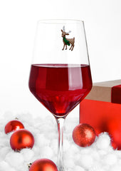 Winter forest animal wine charms with scarves and hats