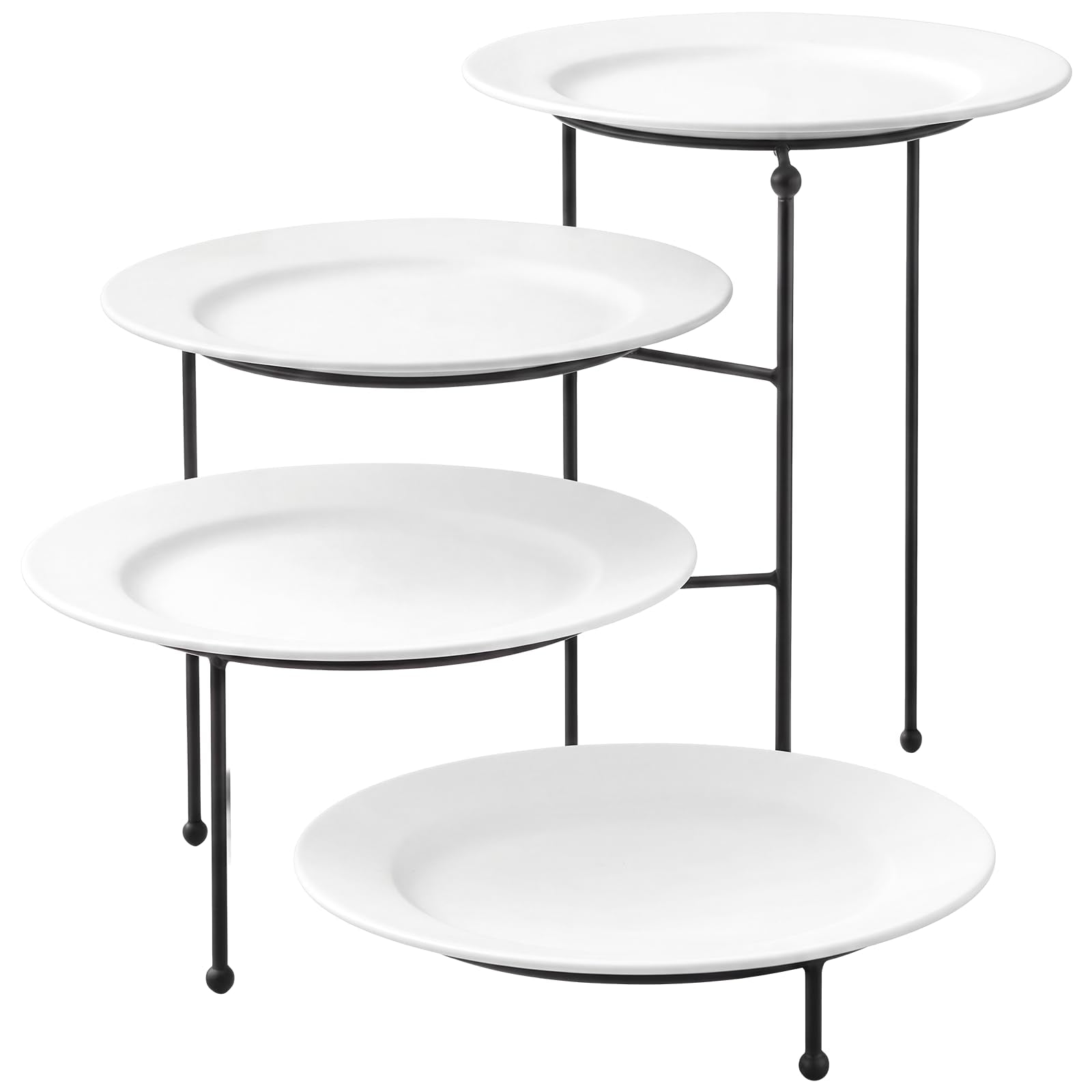 Singhoow 4 tiered serving stand with black metal frame