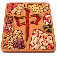 Singhoow Mahjong Bamboo Tray six compartments 14x10 inches