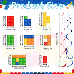 single hanging swirl building blocks decoration close up