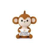 SiplyHaven crochet monkey stuffed animal brown color