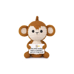 SiplyHaven crochet monkey stuffed animal brown color