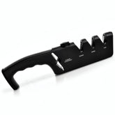 Six-angle knife sharpener product image showing adjustable slots