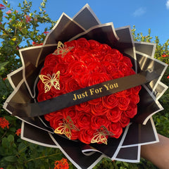 Glitter rose bouquet six color options image