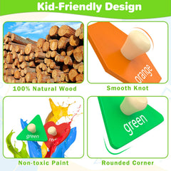 Natural wood with odorless non-toxic water-based paint finish