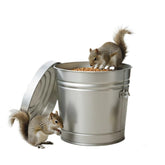 6-gallon galvanized steel storage can with lid